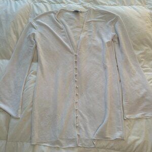 Princess Polly LONG SLEEVE MINI DRESS WHITE Size 6 - Women